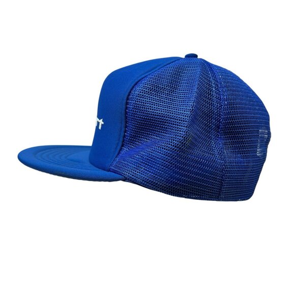 K-Mart Vintage Snapback Trucker Hat Cap Retro 80's Dad Rare Mesh Logo Blue Foam - Picture 3 of 11